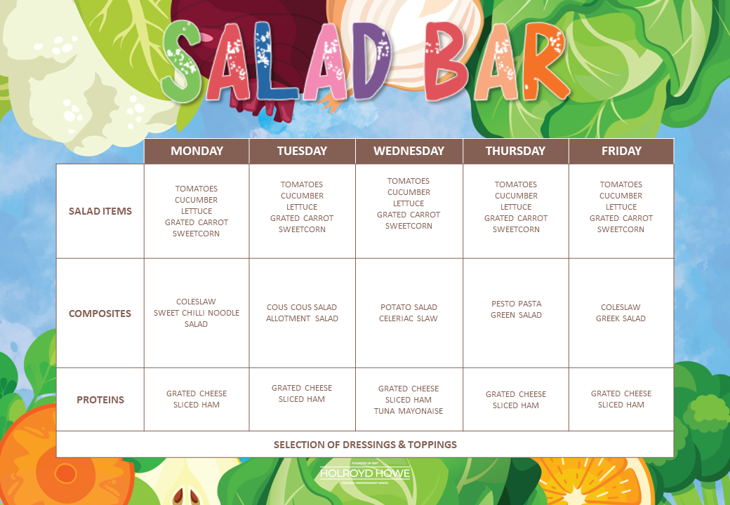 Salad Bar Menu